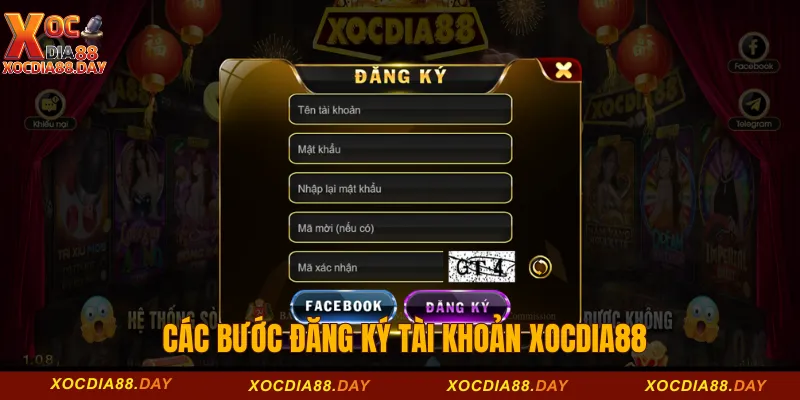 Các bước đăng ký tài khoản Xocdia88